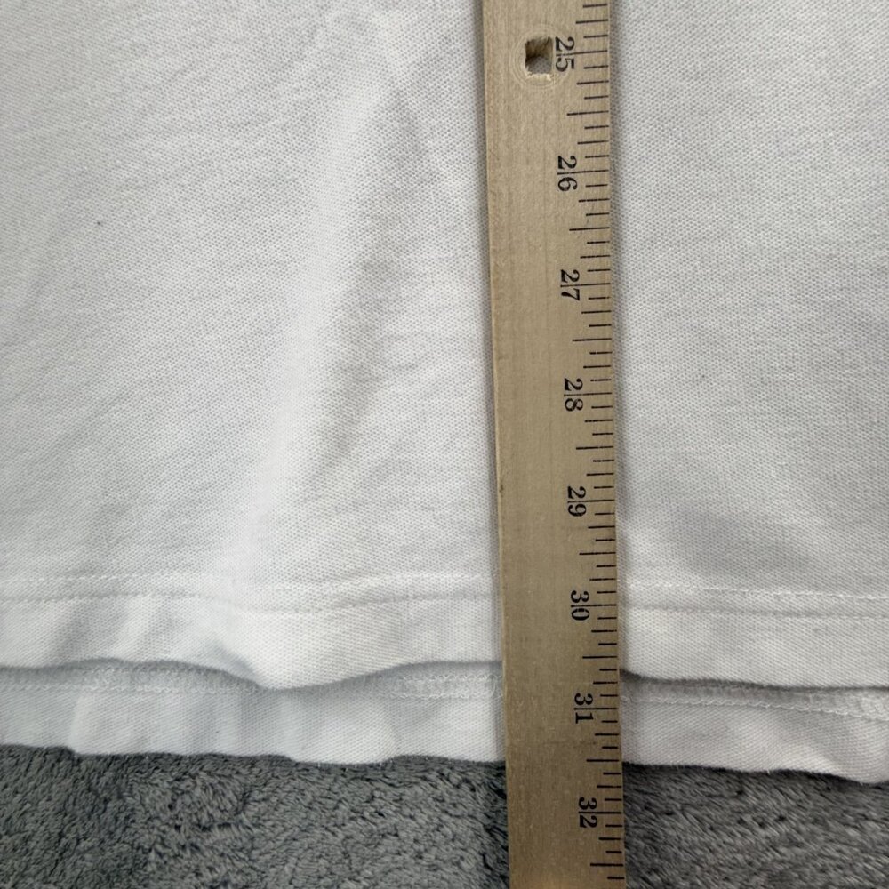 Vintage Nike Polo Shirt Mens XL White Patch Swoosh Tennis Court Golf 90s Y2K - Picture 14 of 15